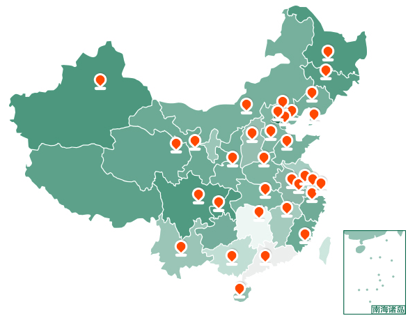灌溉设备销售网络地图配图
